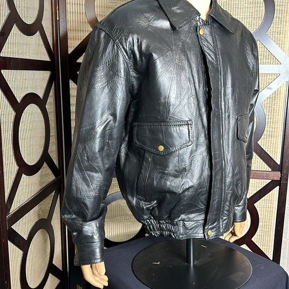 NWT: Men’s Napoline Leather Outfitters Genuine Leather jacket, size Large. NEW - Picture 7 of 14